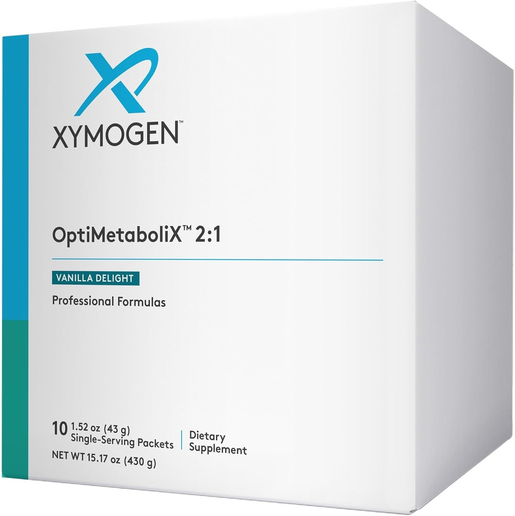 XYMOGEN OptiMetaboliX - doplněk metabolizmu s B12 vitaminy a foláty - Skořice doplňky + vitamín B9 - Vegan & gluten zdarma - Vanilla Delight (10 Služeb)