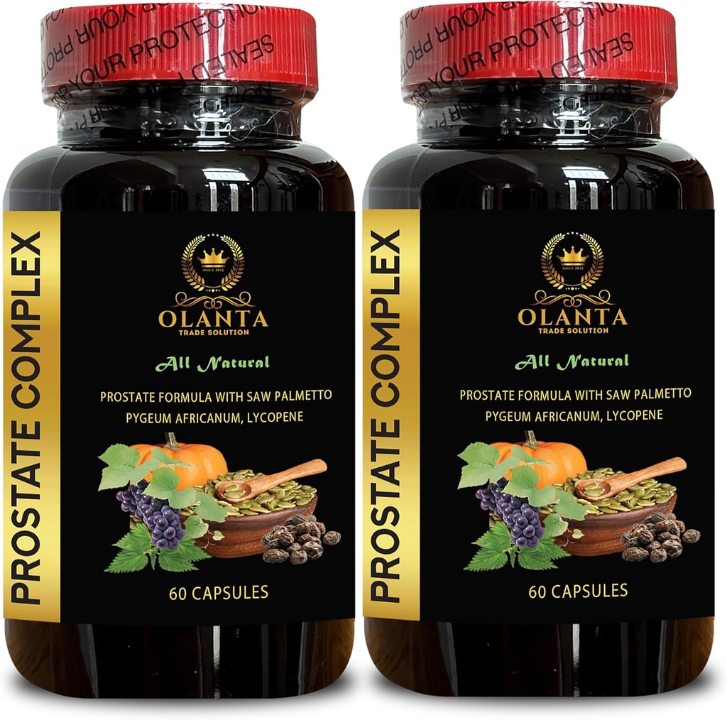 PROSTÁT COMPLEX PRO MEN - Prostata zdravotní komplex, Dýňový extrakt prostaty, Saw Palmetto Extract, Pygeum africanum Extract, Grape Seed Extract, Prostate booster - 2 láhve