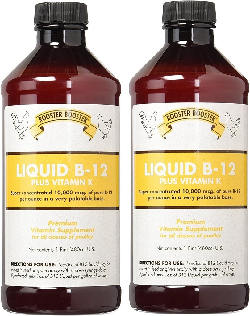 Rooster Booster (2 balení) B-12 Liquid, 16-Ounce