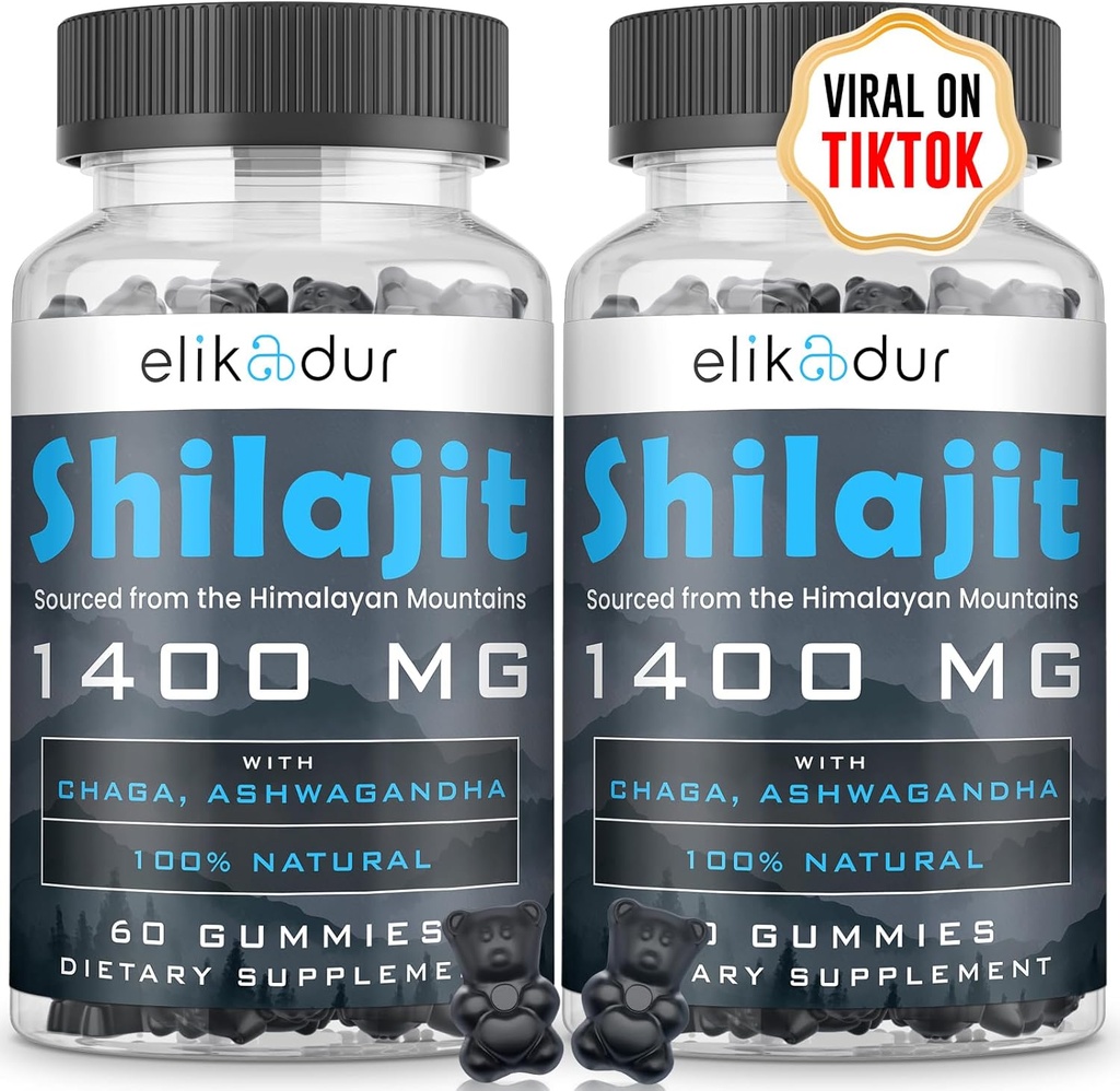84 000 MG Organic Shilajit Gummies s 85 + Stopy Minerály, Fulvic Acid, Shilajit pro muže a ženy, Energie a imunitní podpora, High Potency Gold Class, Sugar- Free, Vegan, 100% přírodní 120 Gumy