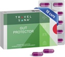 Stravovací zdravotní podpora pro cestovatele crust 124; Stop & Prevent Diarhea, Bloating, Gas crust 124; Zvyšování imunitního systému crust 124; Probiotika & Essential Vitamíny crust 124; Fast- acting crust crust 124; 10 Vegan Caps