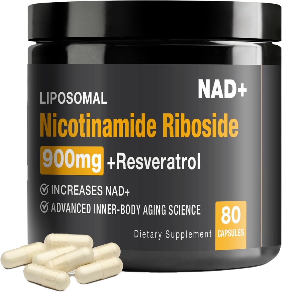 NAD + dodatek - NAD + Booster pro dospělé 900mg s nikotinamidem Ribosidem (NR) a Resveratrol Quercetin USA-063-0911XL-141NAD
