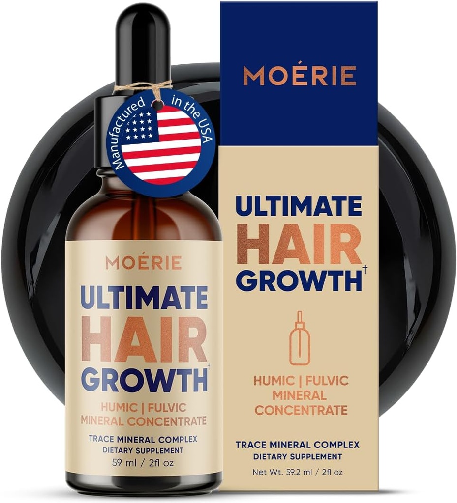 Moerie Fulvic Acid & Humic Acid Trace Mineral Drops - 77 Stopy Minerály, 18 Amino Acids, 5 Vitamíny - Fulvic Humic Mineral Blend - Liquid Minerály doplňky - 2fl oz