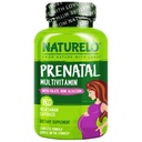 NATURELO Prenatal Multivitamin s Gentle Chelated Iron, Methyl Folát, Plant vápník & Cholin - Vegan, Vegetarian - Non- GMO - Gluten Free - 180 Kapsle - 2 měsíce Dodávka