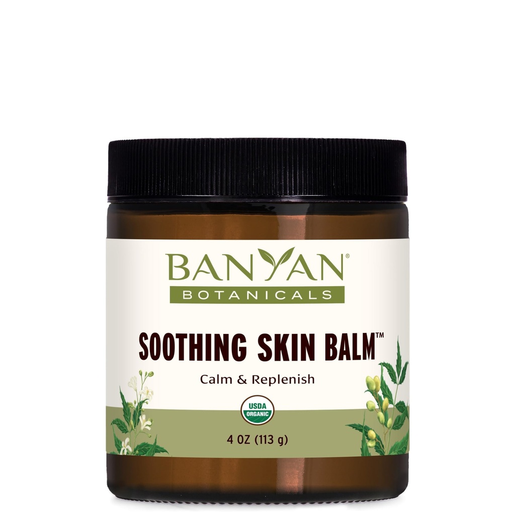 Banyan Botanicals Soothing Skin Balm - Organic Herbal Skin Care Salve with Neem Leaf and Vetiver - Cooling and Soothing Balm for Natural Skin Health - 4 oz - Non GMO Udržitelně Sourced Petroleum Free