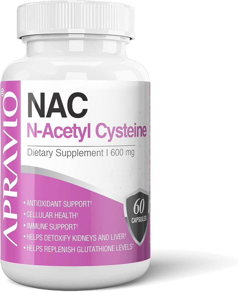 NAC dodatek (N- acetyl cystein) 600 mg, antioxidační podpora, imunitní podpora, ledviny a jaterní zdraví, 60 kapslí
