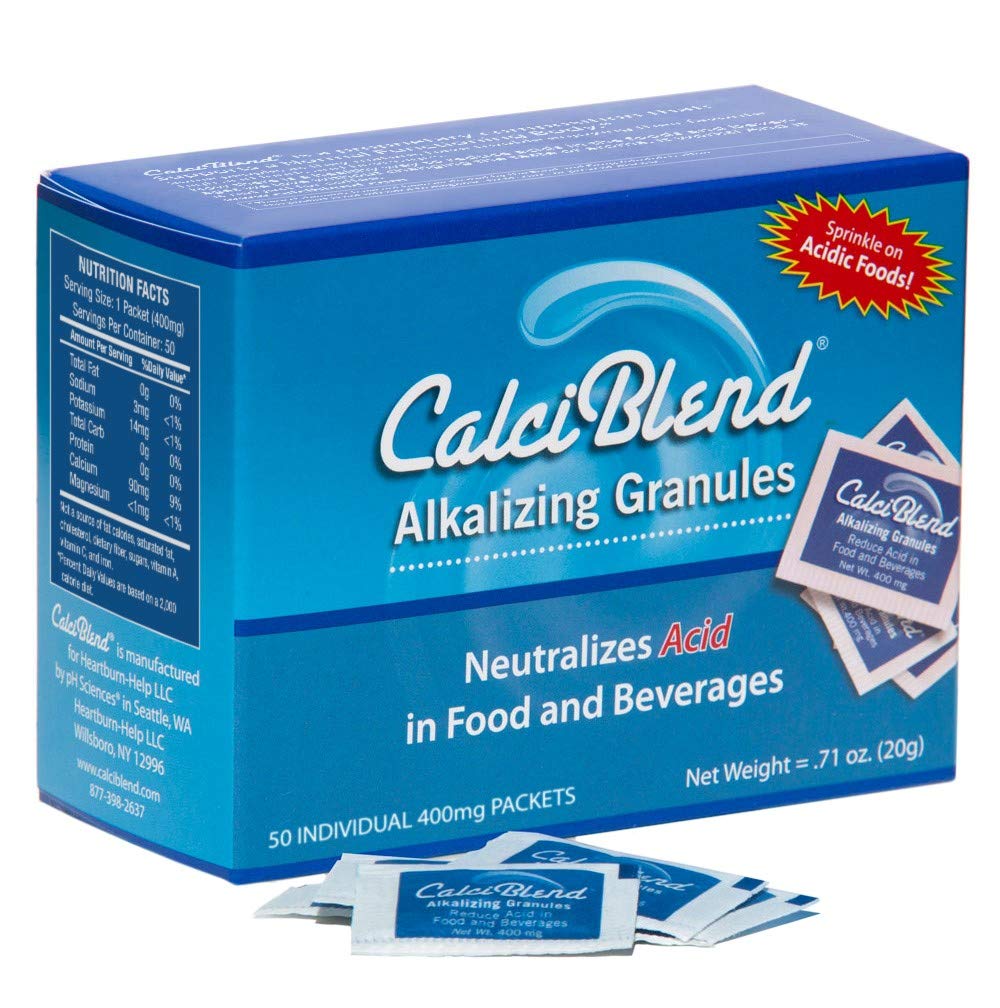 Alkalizace Granules 50 Pack Box - Potraviny a nápoje Acid Reducer - Promotes Trávicí a Močové Trakt Zdraví, Obnovuje elektrolyty, Podpory pH Balance - All- přírodní, cukr a kalorie zdarma