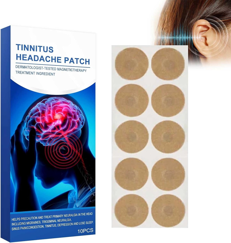 Tinnitus Patches, 10 PC Ušní záplaty pro Tinnitus, Ušní Pain Patch, sluch Weaken, SITchy Uší / Non- Tkaniny Fabric Patch (10PCS)
