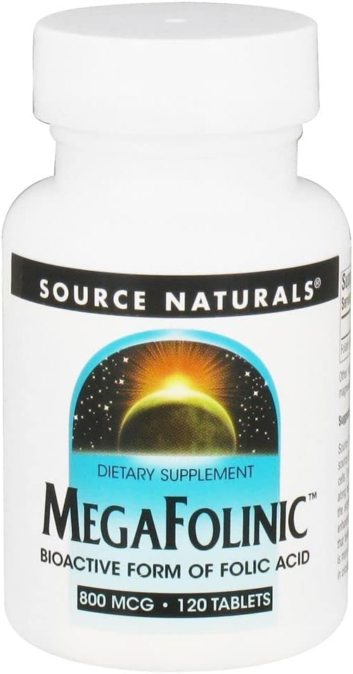 Zdroj Naturals MegaFolinic 800mcg Bioactive Folic Acid, Brain & Cell Health - 120 Tablet