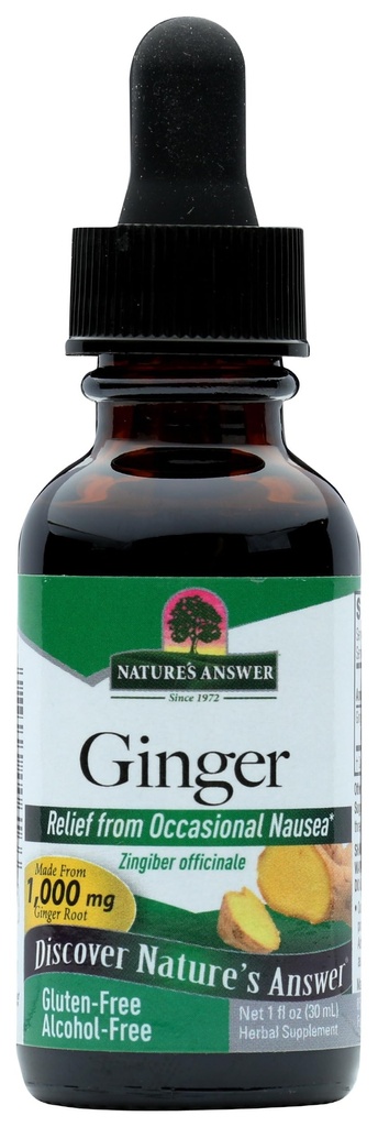 Nature 's Answer Alcohol- Free Ginger Root, 1-Fluid Ounce CLAS124; Zánětná podpora CLAS124; Podporuje Digestion