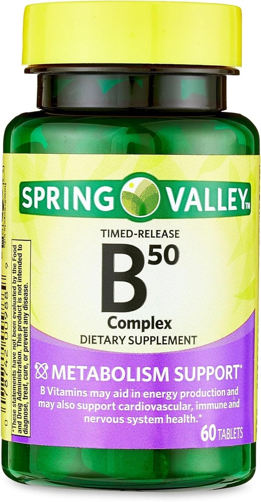 B-50 Complex Timed- Release Tablety Dietní dodatek, 60 Počet