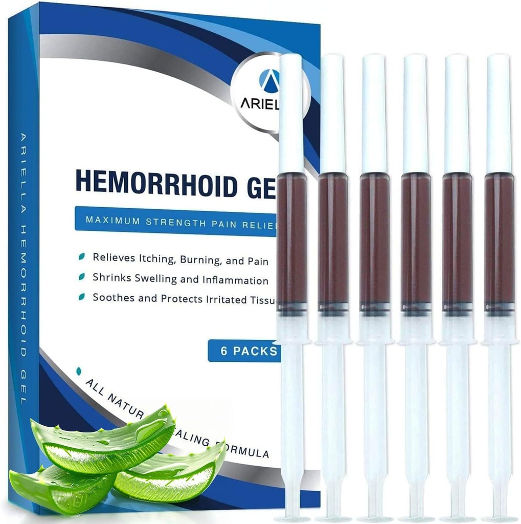 Hemoroid Léčebné pomůcky pro Fissure Discomform: Příroda Hemoroidní zmenšení Gel - Rychlé uklidnění léčení Spalování bolesti (Aloe, balení 6)