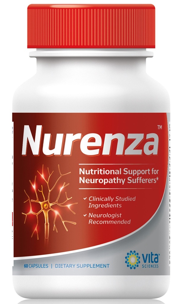 Vita Sciences Nurenza Neuropatie Relief Dodatek 40x Síla Přírodní R- ALA Form for Nerve Health, Rychlé opravy w / Vitamíny, Antioxidanty Revitalization Feet, Hands, Nohs, and Toes. 60 Ct.