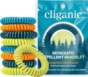 Cliganic 25 Pack Mosquito Repelent Náramky pro dospělé a děti - Přírodní Deet- bez kapel, jednotlivě zabalené