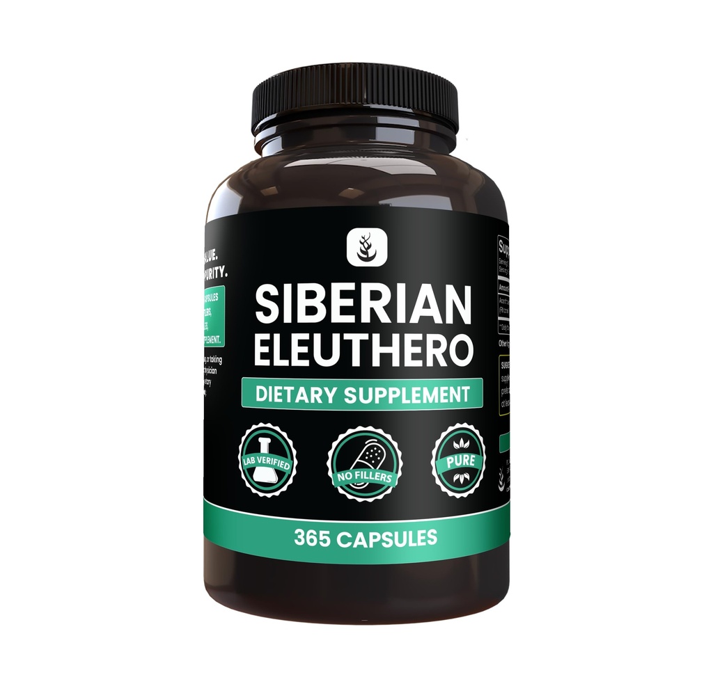 PURE ORIGINAL INGREDIENTS Sibiřský Eleuthero, Vždy čistý, Žádné přísady nebo Fillers, Laboratoř ověřena (365 Počet (balení po 1))