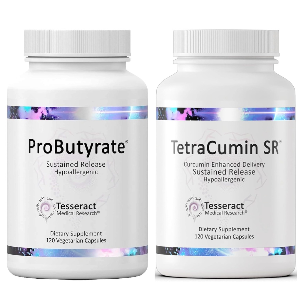 Teseract Medical Research ProButyrate Gut Health Supplement, Butyric Acid Complex & TetraCumin SR Joint Supplement, Setrvalá verze