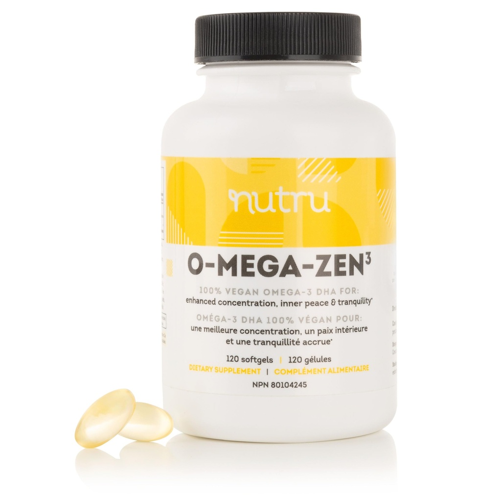 O-Mega-Zen3 Vegan Omega 3 DHA dodatek - 400 mg DHA esenciální mastné kyseliny - karagenan zdarma - Premium Algal based Fish Oil Alternative Supplement - 120 Softgels