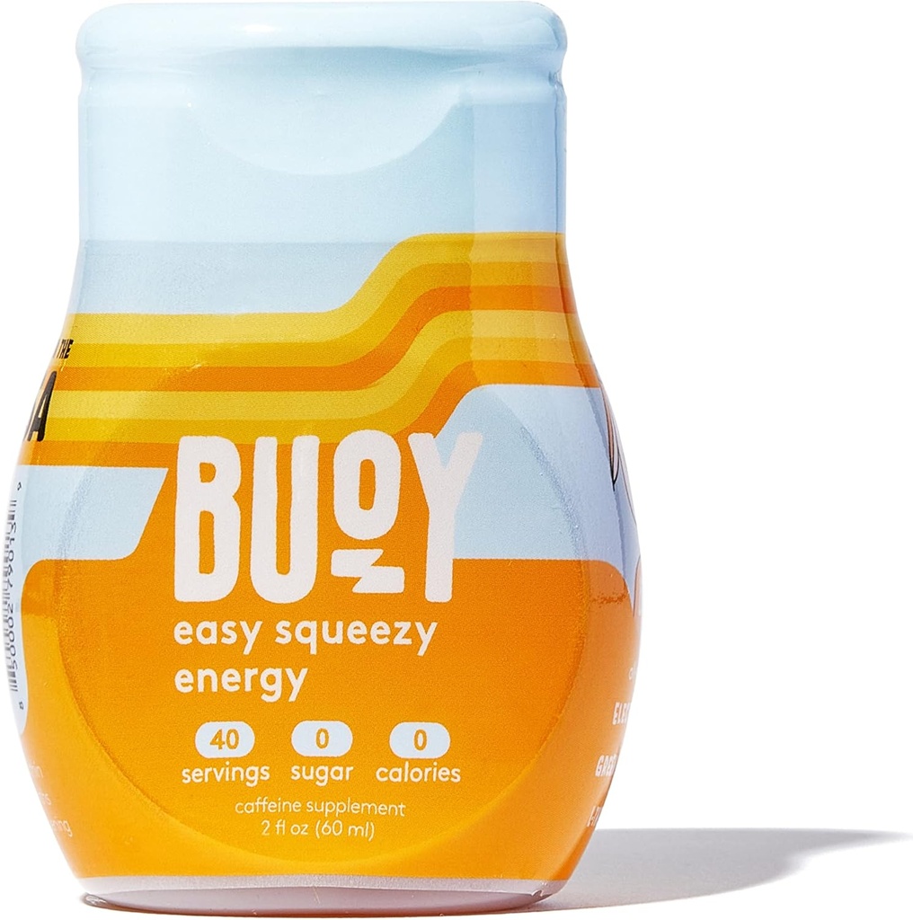 Buoy Energy Electrolyte Kapky 124; 40 Doručování 124; Kofein z Green Tea Extract + L- Theanine 124; Jitter- Free Focus 124; Skvělé pro čaj, třešně, šťávy, a pivo 124; Váš denní Hydration & Energy Dodatek