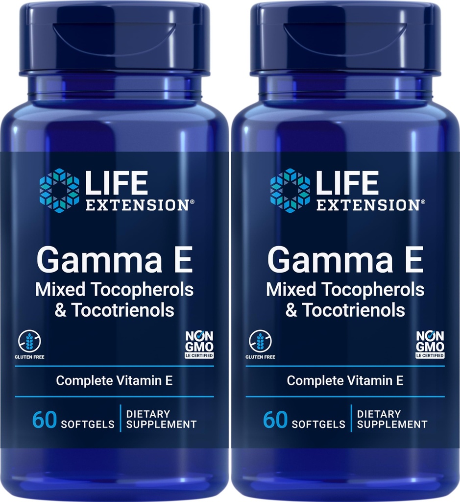 Life Extension Gama E Mixed Tocopherols & Tocotrienols 60 Softgels (Balení po 2)