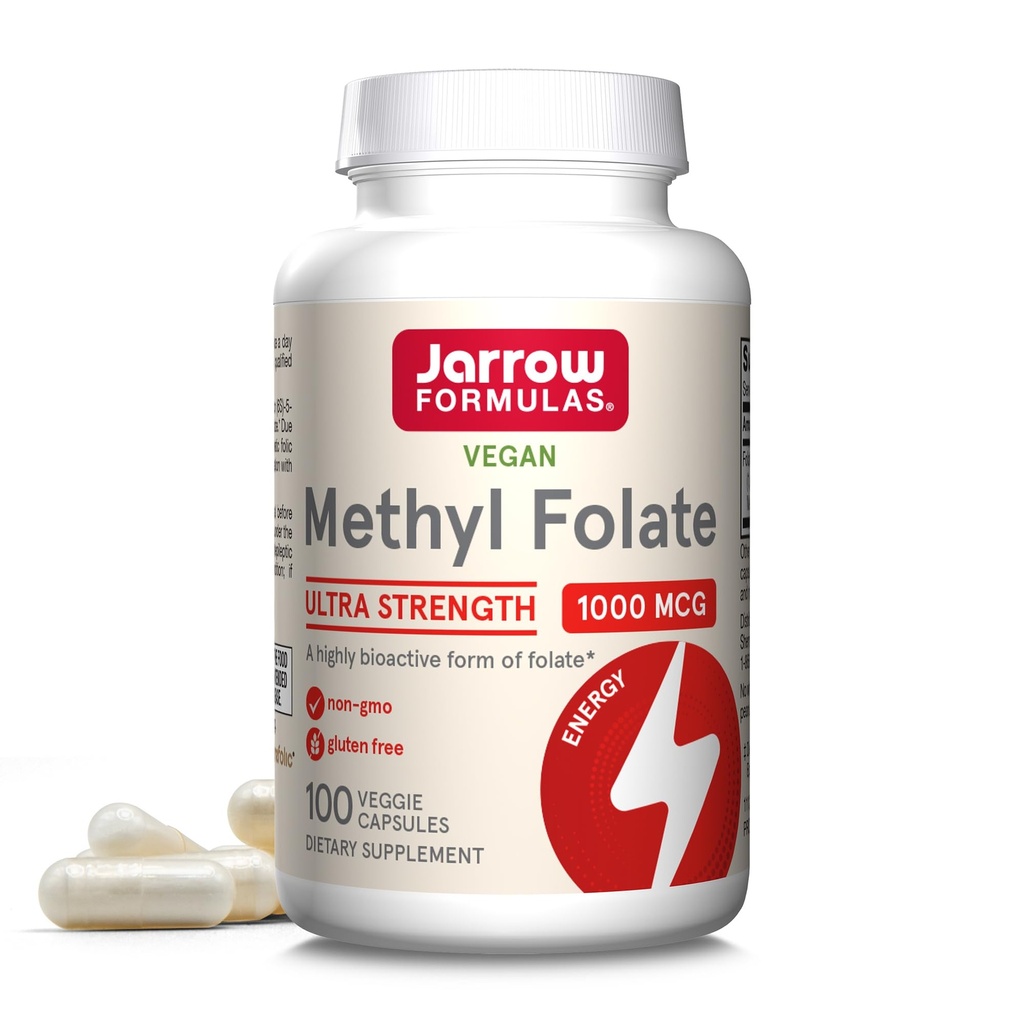 Jarrow Applicas Methyl Folate Veggie Caps - 1000 Mg - 100 Count - Methyl Folate dodatek - Poskytnout Folate - 5-MTHF dodatek - Non- GMO - gluten zdarma