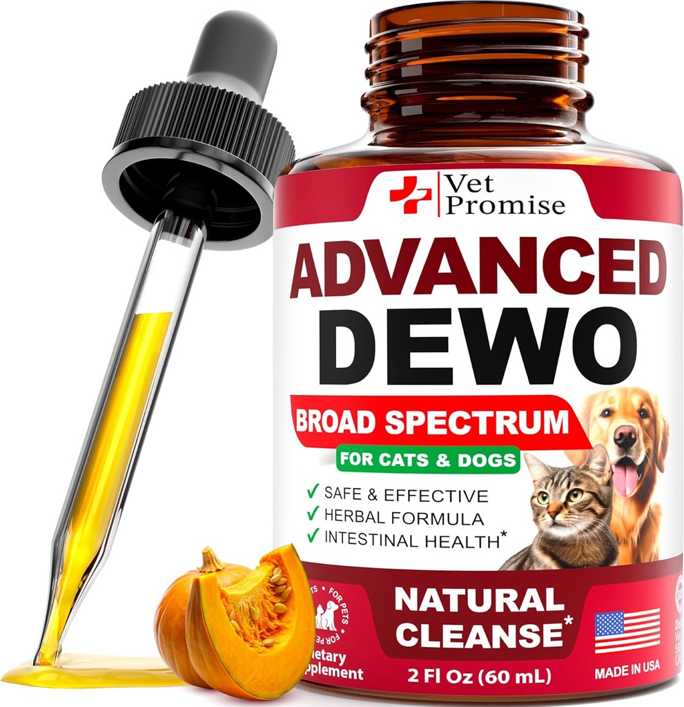 Natural Cat & Dog Intestinal Defense - Bylinná broad Spectrum Cleanser - Pomáhá odstraňovat parazity a toxiny - Příplatek k tekuté medikaci pro štěňata a koťata - Podpora UTI - Vyrobeno v USA