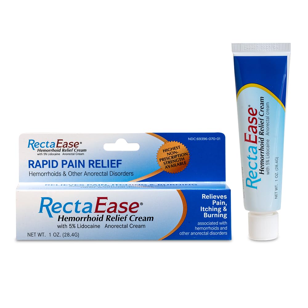 5% Lidokain Hemoroid Topical Relief Cream, Rychlé Numbing pro svědění a pálení, Extra síla Anorektální léčba citlivých oblastí, Pokročilý vzorec pro rychlou Soothing Care, 1 oz Tube