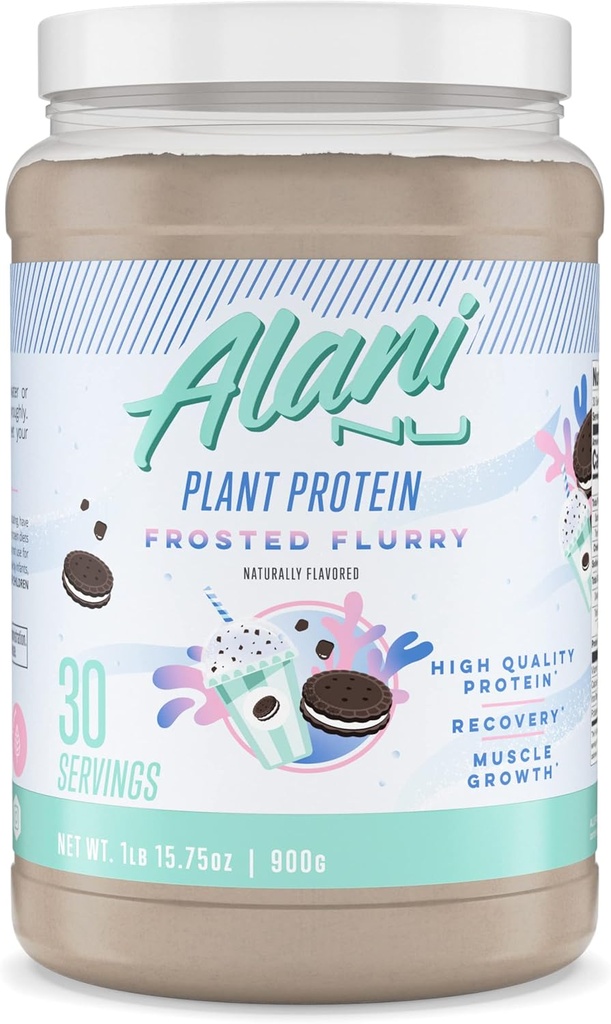 Alani Nu Plant- Based Protein Powder Flurry Furry 124; 17g Vegan Protein Found 124; Výměna jídla Powder 124; No Cukr Přidáno 124; Nízký tuk, Nízký karb, mléčné výrobky zdarma, Pea Protein izolát Blend 124; 30 Služeb