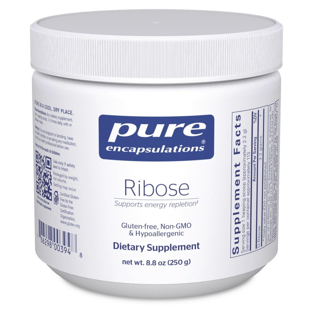 Čisté Enkapsulace Ribose 124; Hypoalergenní dodatek s rychlou energetickou reflecí pro intenzivní cvičení 124; 8.8 Ounces