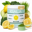 Kiala Nutrition Super Green, Organic Green Powder with Spirulina & Chlorella for Digestion, Gut Health, Imunity, Energy, Gluten Free, Vegan, Cukr Free, Spectra Blend, Lemon Drop, 30 Služeb