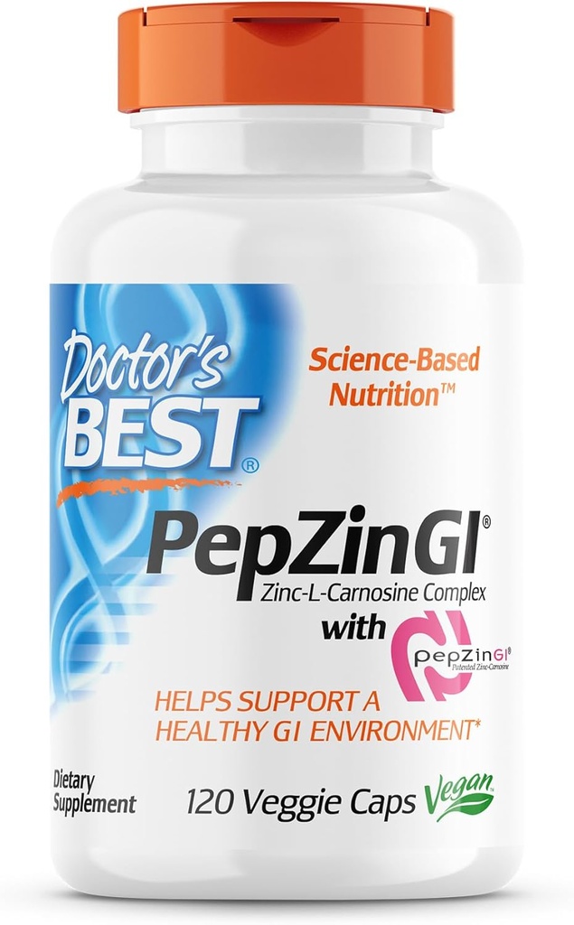 Lékařské BEST trávicí enzymy Non- GMO 90 Veggie Caps & PepZin GI Zinc- L- Carnosinus Komplex 120 Veggie Caps