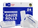 Gauze Rolls Pack 24 - Premium Quality Lint a Latex- Free 4 palce x 4.1 Yards Conforming Stretch Obvazy konstruované pro efektivní Wound Care & Comfort - Ideální pro použití jako mumie balení