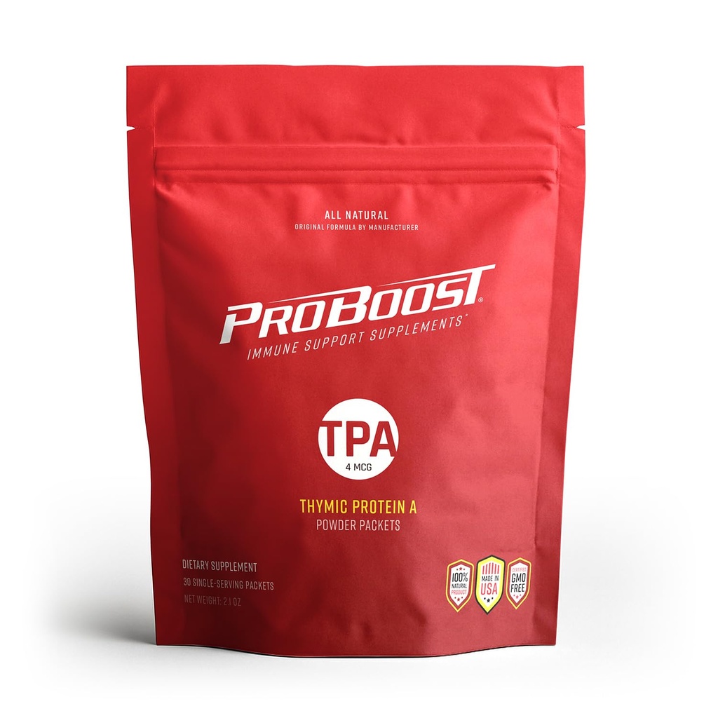 Thymic Protein A Powder Packets (4 McG TPA) - Dodatek pro podporu imunitního systému - Všechny přírodní, Non- GMO Formule - 30 Packets