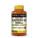 MASON NATURAL Flaxseed Oil 1000mg - Omega 3-6-9 Softbels for Heart Health - Cold- Pressed All Herb Supplement - Gluten- Free, Non- GMO, 100 Softbels