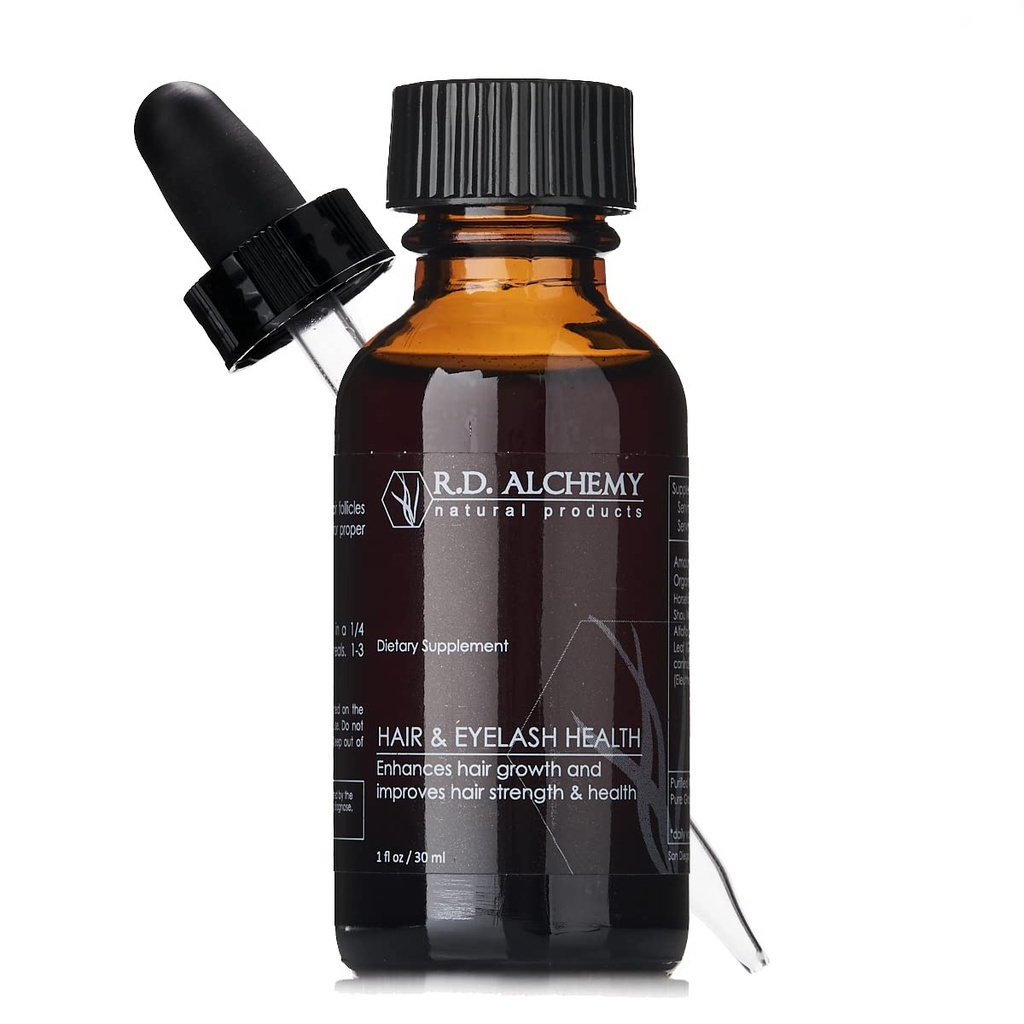 RD Alchemy - 100% přírodní a organické vlasy zdraví a oční lash extrakt - zvýšení růst vlasů, zdraví, & Shine při snížení Split Ends, Greying, a vypadávání vlasů - Lengthen oční řasy