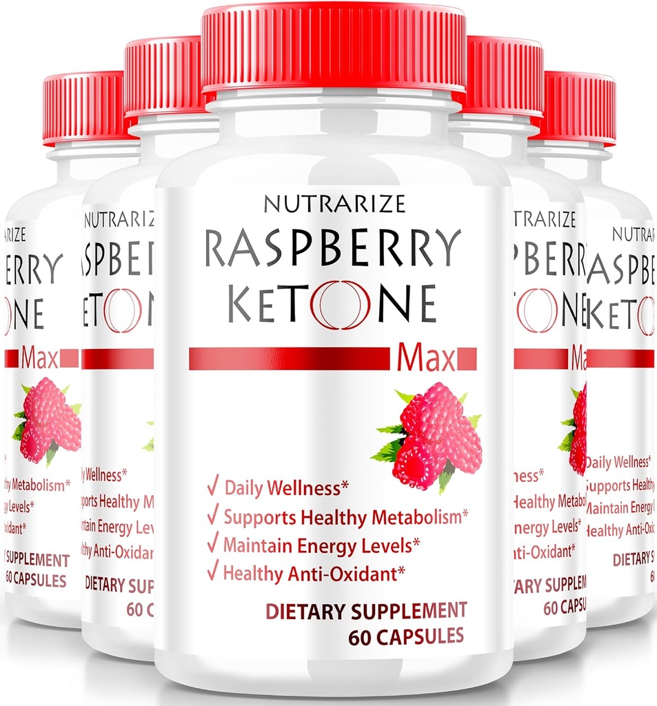 (5 Pack) Raspberry Ketone Kapsle, Oficiální Malina Keton pro hubnutí, All- Natural Keto Formule odemknout tělo a Fitness cíle, RaspberryKetone 1200MG dodatek, recenze (300 Kapsle)