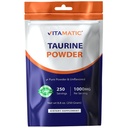 Vitamatic Pure Taurin 1000mg 250 Servings - Non- GMO, gluten zdarma