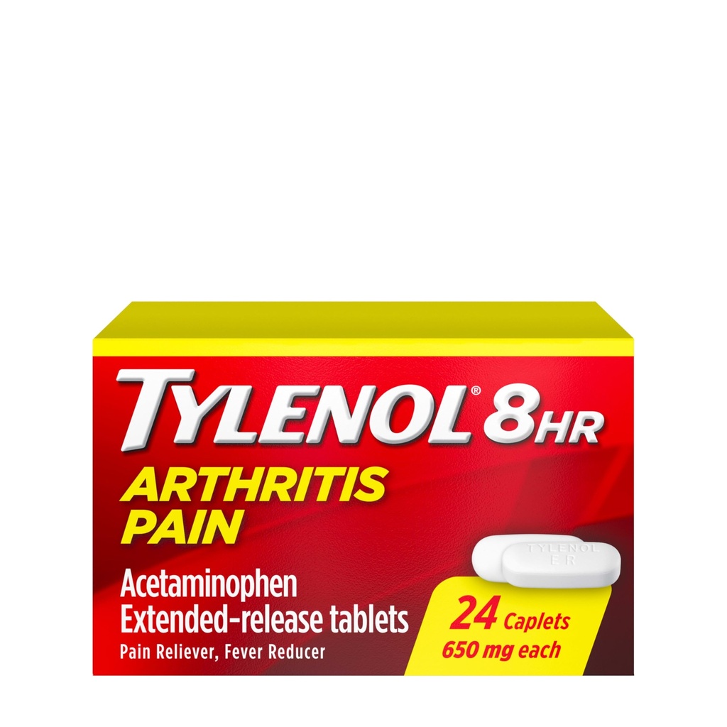 TYLENOL Artritis Pain Caplets Push & Turn Cap 24 ea (balení po 3)