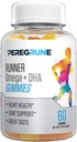 Runner Omega 3, 6, a 9 Gummies Plus DHA - Denní Běžící doplňky - 50% méně cukru - Srdce a společné zdraví Gummy pro sportovce - GMP Certified