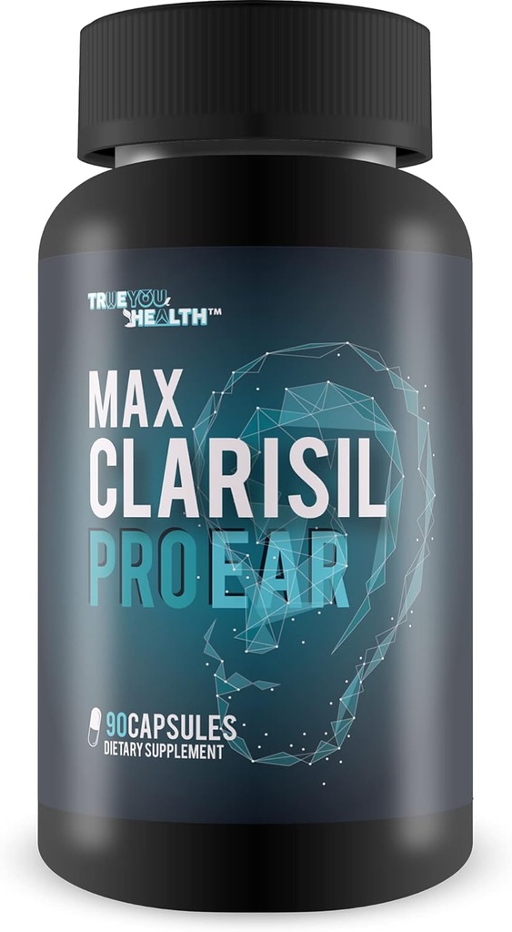 Max Clarisil Pro Ear - Podpora sluchu & Ušní vyzvánění - Přírodní vzorec založený na kurkumě na podporu snížení otoku a zlepšení zdraví sluchu - Max Clarisil Pro Doplatek sluchu