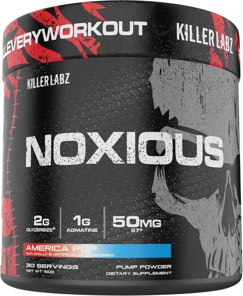 Nosivý Extrémní oxid dusnatý Booster Pump Pre- Workout Prášek 124; Vytrvalost a budování svalů 124; 30 Služeb (America Pop)