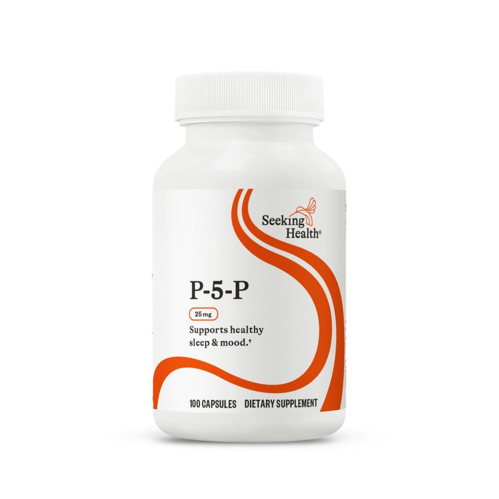 Hledání zdraví P-5-P (Pyridoxal 5-fosfát) - Imunitní zdraví & Homocystein Metabolismus Podpora - Podpora výroby energie pomocí biologického vitaminu B6-25, 100 Kapsle