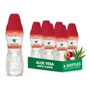 Aloe vera šťáva (jablečná příchuť) s většími kousky čisté aloe buničiny (6 balení) Rostlinné šťávy skvělé pro hydrataci a obsahuje velké aloe buničiny. Je to zdravé pro dospělé a děti.
