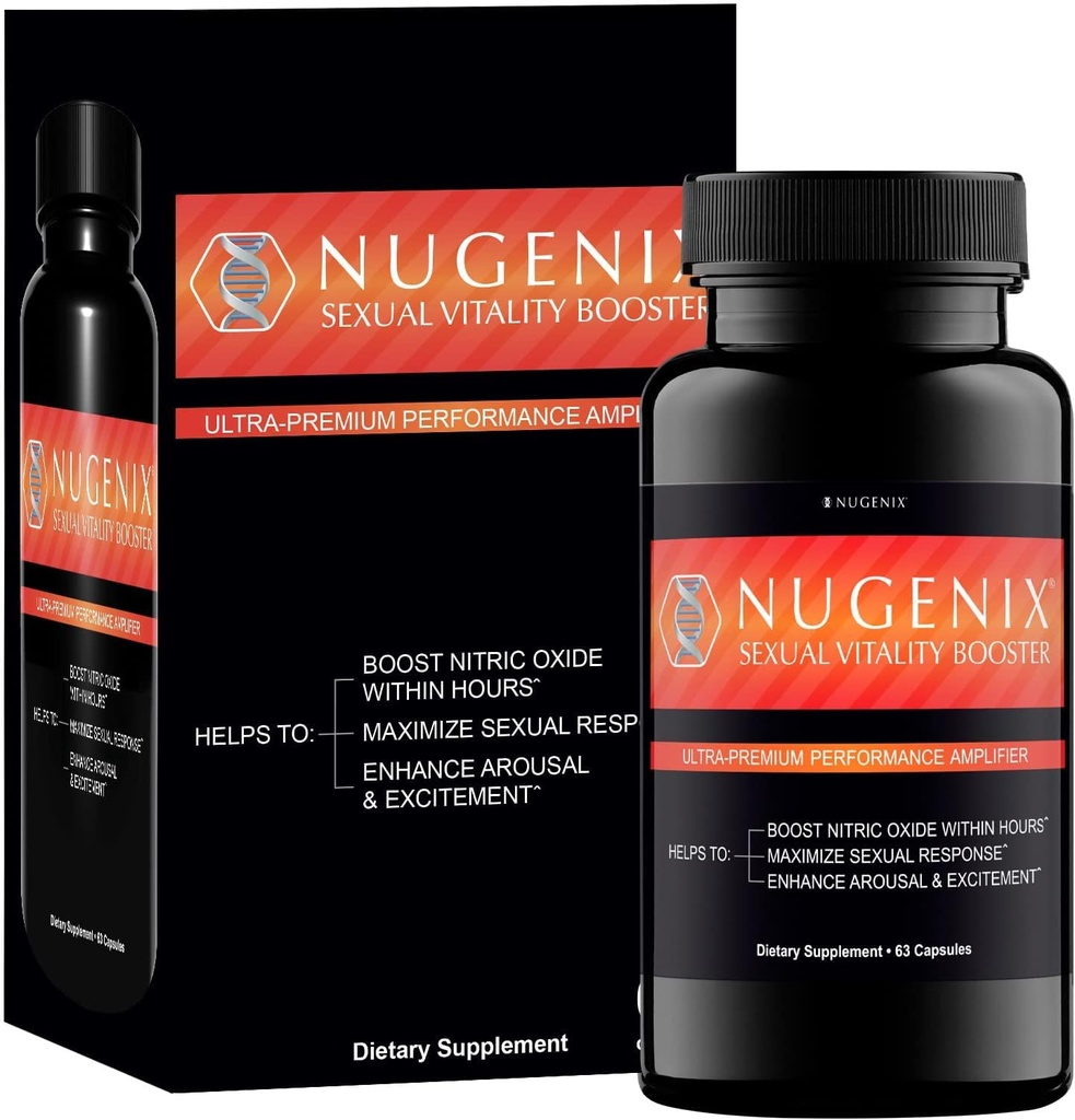 Nugenix Sexual Vitality Booster - Ultra Premium Performance Amplifier pro muže - Příplatek oxidu dusnatého, 63 Kapsle