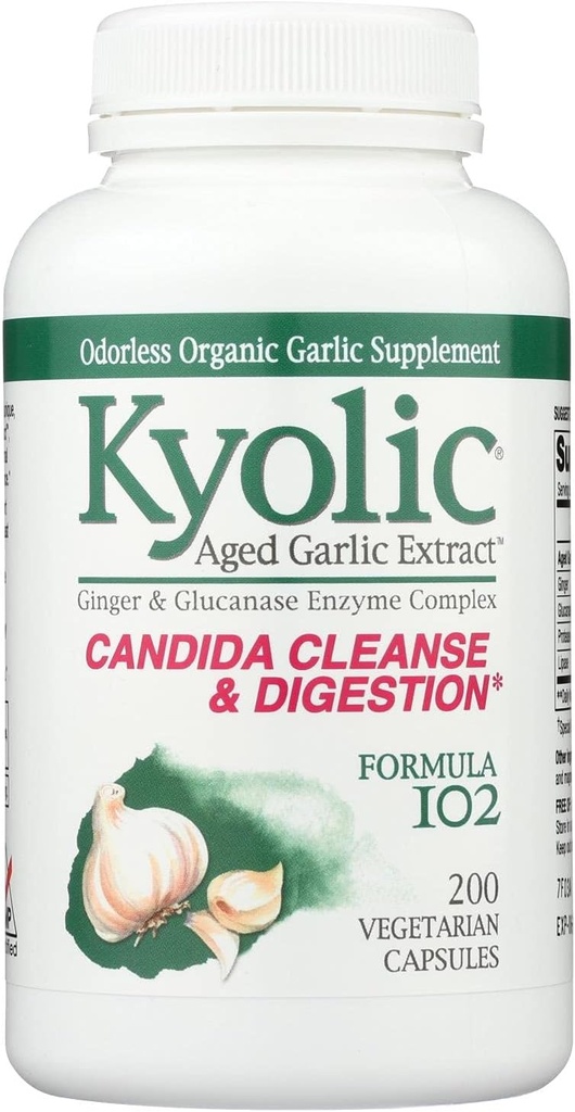 Kyolický # 102 Česnek W / enzym Veg 200 Cap