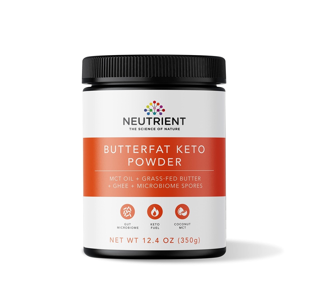 Neutrient Keto MCT Oil Powder 124; s kokosem Sourced MCT Oil & Ghee s trávou Fed máslo 124; Delicious Morning Keto Coffee Creamer pro Ketosis Support Oil 124; Palivo pro tělo a mozek