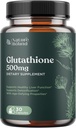 Glutathione Bělení kůže pilulky pro muže a ženy - čistý doplněk GSH 500 mg s přírodní mléko Thistle Extract Silymarin - Antioxidant Support ALA - Zvyšování imunitního systému podle Nature Bound