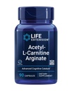 Life Extension Acetyl- L- Carnitin Arginate, Advanced Brain & Nerve Health, Cellular Energy Support, Gluten- Free, Non- GMO, 90 Kapsle