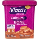 Viactiv vápník + vitamin D dodatek měkké Chews pro ženy a muže - Žvýkací vápník pro podporu zdraví kostí, 650 mg na porci, Vitamin D & K pro vysokou absorpci - 60 Počet, Karamel