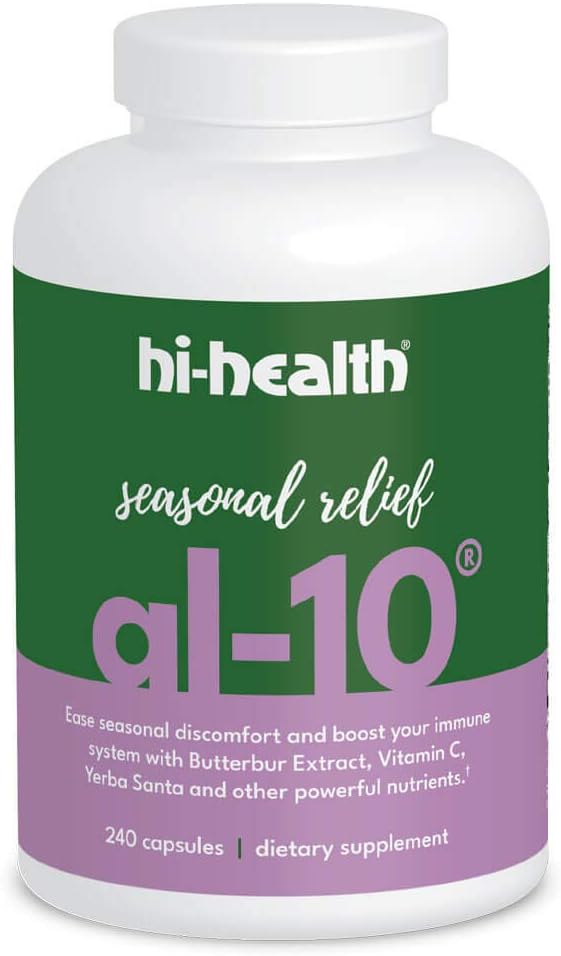 Hi- Zdraví AL- 10 Seasonal Relief přírodní Non- Drowsy imunitní booster, 240 Kapsle