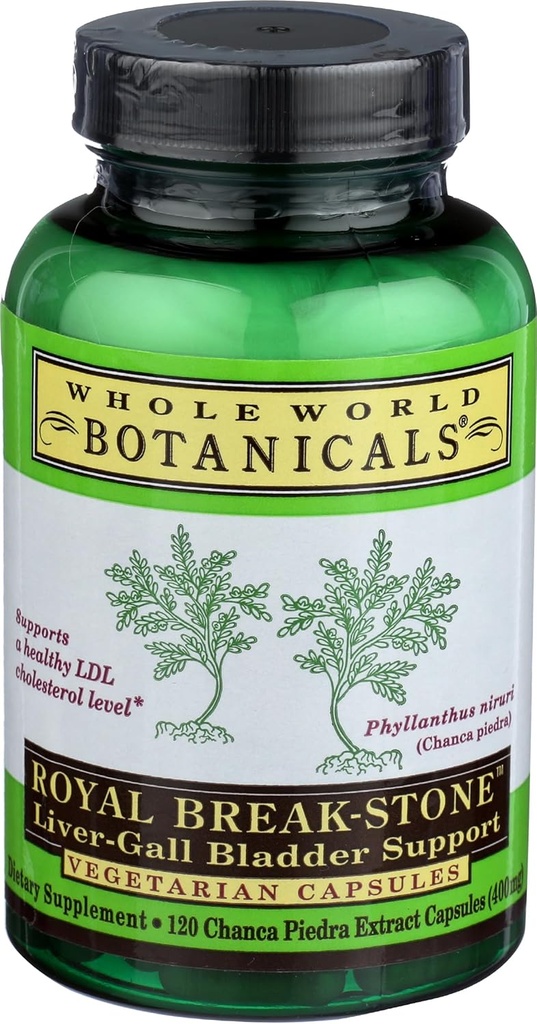 Celosvětová botanika Royal Chanca Piedra (Break- Stone) Podpora žlučníku játry - 400 mg - 120 Vegetariánských kapslí